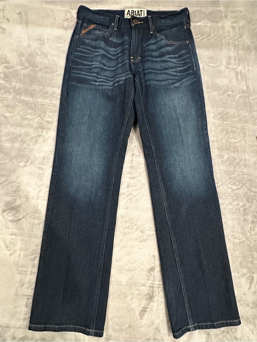 Ariat M5 Men's Dark Wash Blue Slim Straight Fit Denim Jeans Cotton 5 Pocket